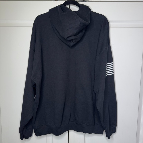 Vintage Grunt Style Hoodie Mens 2XL Black Fleece Lined American Spartan Graphic - Picture 6 of 12